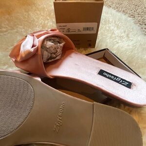 Zigi Soho Blush Satin Mules